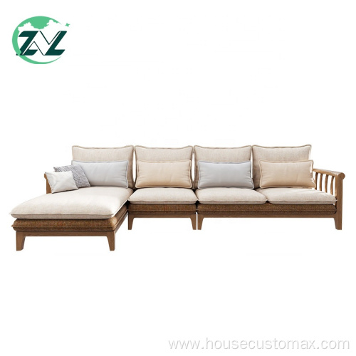 Wood Sofa Technical Fabric Sofa Couch Household Sofa